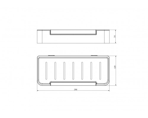 AQ4966MB полка для душа со стеклоочистителем, матовый черный AQ4966MB