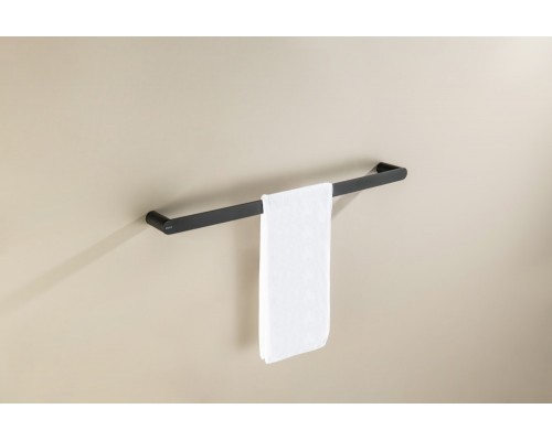 AQ4414MB ЛИРА полотенцедержатель 600 мм, матовый черный AQ4414MB