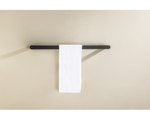 AQ4414MB ЛИРА полотенцедержатель 600 мм, матовый черный AQ4414MB