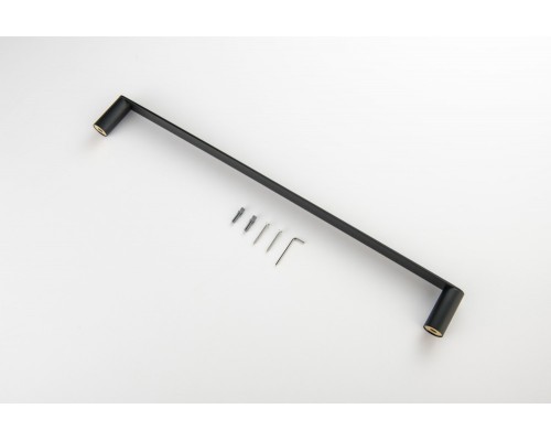 AQ4414MB ЛИРА полотенцедержатель 600 мм, матовый черный AQ4414MB