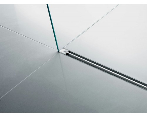 704360 Advantix Vario Set душевой лоток 300-1200мм (пластик),высота 95–165мм, с дизайн-вставкой, заглуш, опорами, сифоном, глянц. хром, модель 4965.21 704360