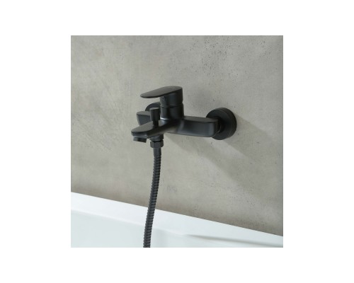 AQ1840MB НИКА смеситель для ванны, матовый черный AQ1840MB