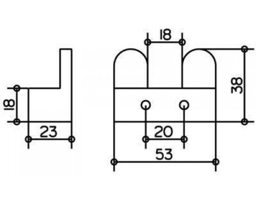 30015010000 EDITION 300 Двойной крючок, хром 30015010000