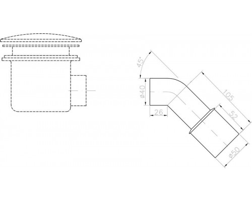 редуктор сифона 40/50 мм X01304