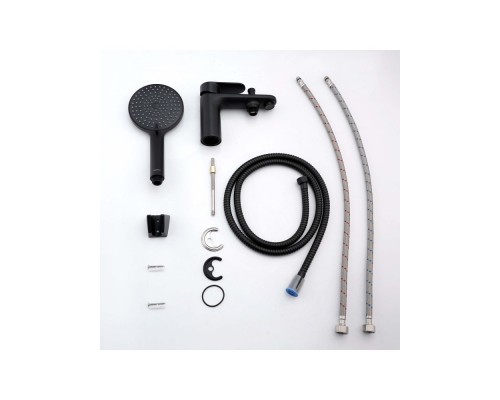 AQ1844MB НИКА смеситель врезной на борт ванны на 1 отв., матовый черный AQ1844MB