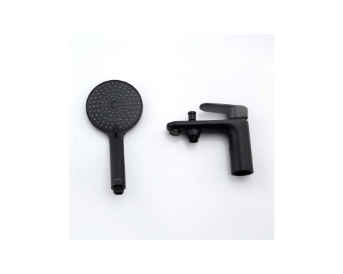 AQ1844MB НИКА смеситель врезной на борт ванны на 1 отв., матовый черный AQ1844MB