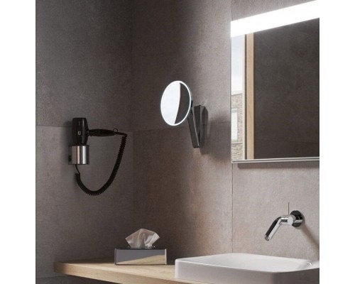 14995010037 PLAN Фен в комплекте с настенным креплением, 220 - 240 В, 50-60 Гц, 3 ступени нагрева макс. до 2000 Вт, 2 скорости, хром/темно-серый 14995010037