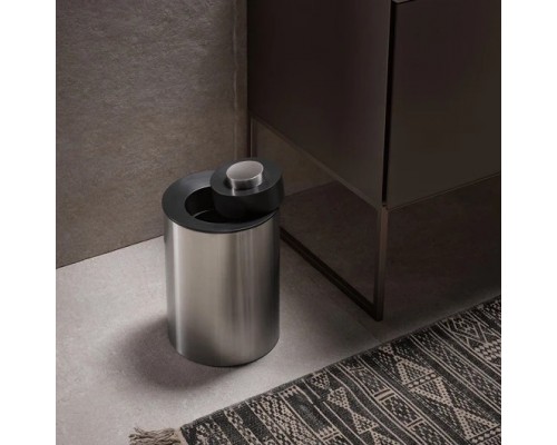 04989010037 PLAN Мусорное ведро 5л, хром/черно-серый 04989010037