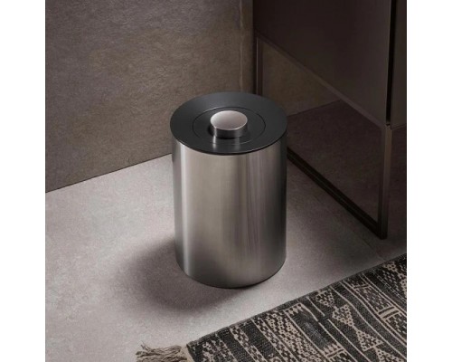 04989010037 PLAN Мусорное ведро 5л, хром/черно-серый 04989010037