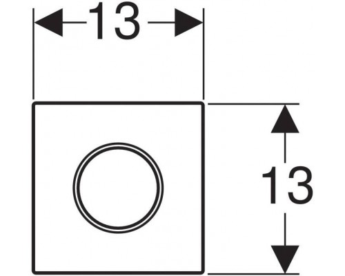 116.015.JQ.1 HyTroniс, руч.пневмоприводSigma10для писсуара, матовый хром лакированный, с легкоочищаемой поверхностью/глянцевый хром 116.015.JQ.1