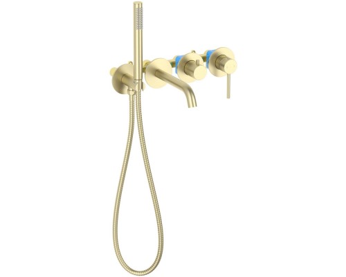 AQ1344BG ЕВРОПА смеситель для ванны встроенный (внешняя и скрытая часть), шлиф.золото AQ1344BG