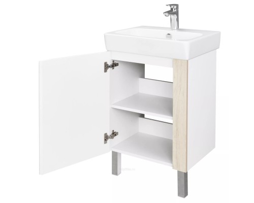 1A2576K0AHB20 Набор: 1A257601AHB20 Тумба-умывальник Кантри 55 Бел/Дуб Верона/ 1WH302185 Раковина НЕО-55 1A2576K0AHB20