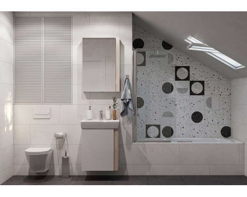 1A2576K0AHB20 Набор: 1A257601AHB20 Тумба-умывальник Кантри 55 Бел/Дуб Верона/ 1WH302185 Раковина НЕО-55 1A2576K0AHB20