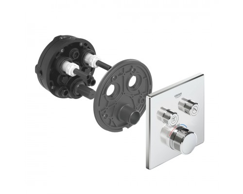 29124000 Grohtherm SmartControl Внешняя часть термостатического смесителя на 2 выхода, хром 29124000