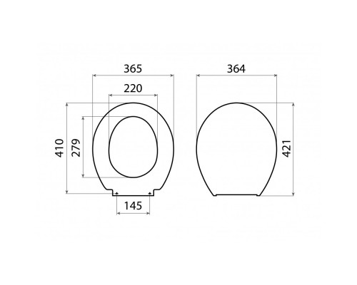 1.WH10.6.901 БРИЗ крышка-сидение, дюропласт (с металлическим креплением) 1.WH10.6.901