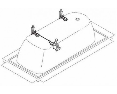 Комплект ножек для ванн Калдевай, аналог модели 5030 (для ванн размером 140-170 см и шириной не более 70 см) (XGL) FT20021