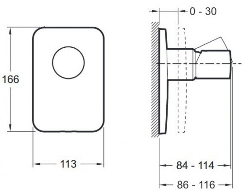 E98707-CP TOOBI смеситель для душа (внешняя часть) E98707-CP