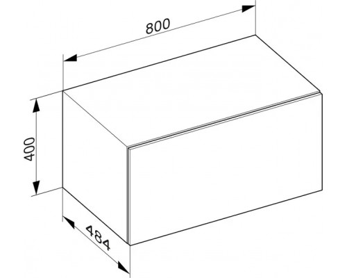 39026380000 EDITION 90 Боковая тумба 800х484х400 mm, структурный лак белый 39026380000