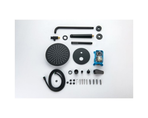 AQ1173MB БЕТТА Set 4 в 1 душевой комплект 3 режима, матовый черный AQ1173MB