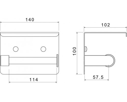 AQ4939CR ЕВРОПА бумагодержатель с полкой AQ4939CR