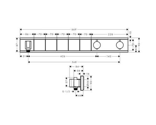 15382000S Set HG RainSelect термостатический смеситель для душа (15382000+15312180) 15382000S