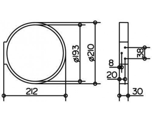 30021010000 EDITION 300 Держатель полотенца круглый, хром 30021010000