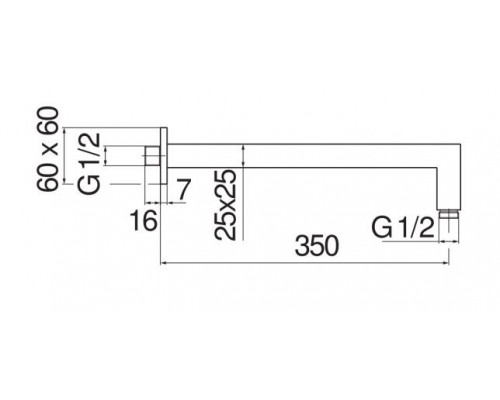AD138/24CR держатель верхнего душа 35 см AD138/24CR