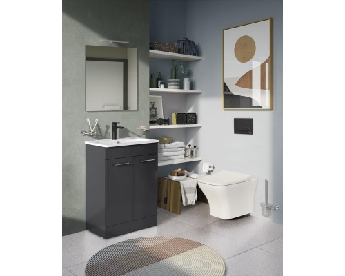 7484B003-0075 Подвесной безободковый SmoothFlush унитазZentrum Square (НУЖНА КРЫШКА 191-003-009, 810-003-009) 7484B003-0075