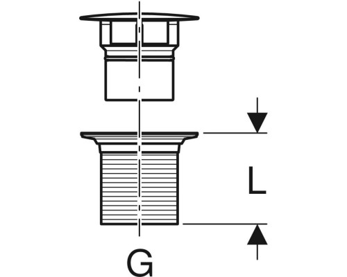 152.050.14.1 Сливной клапан Geberit со свободным стоком, L=5 см, черный матовый 152.050.14.1