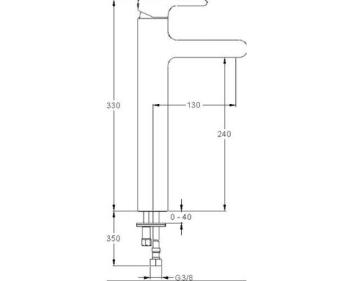 E10861-CP SINGULIER cмеситель для раковины высокий E10861-CP