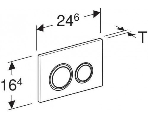 115.884.JM.1 Смывная клавиша Geberit Sigma21, двойной смыв к 111.300/350/361/362/380/390/796 плитка Mustang, глянцевый хром 115.884.JM.1