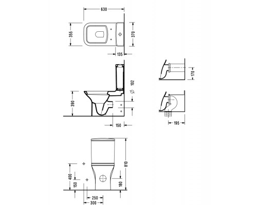 NT12SL Nita унитаз напольный, с тонким сиденьем с микролифтом, Serel NT12SL
