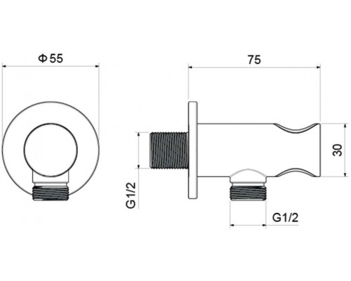 AQ2464CR шланговое подсоединение с держателем AQ2464CR