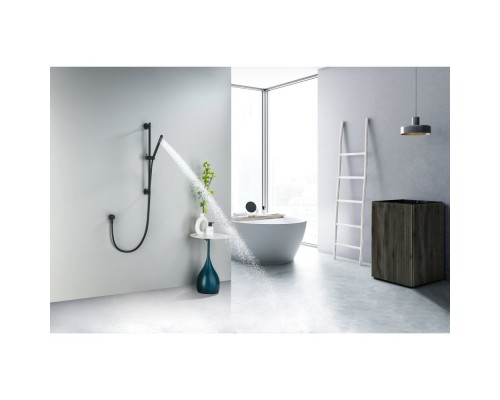 AQ2012MB ЕВРОПА душевой гарнитур 1jet 65 см, матовый черный AQ2012MB