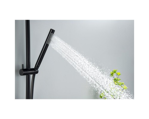 AQ2012MB ЕВРОПА душевой гарнитур 1jet 65 см, матовый черный AQ2012MB