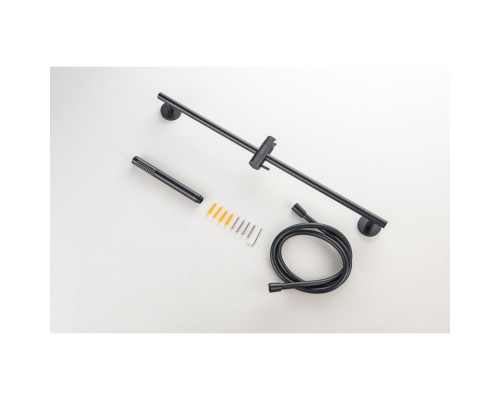 AQ2012MB ЕВРОПА душевой гарнитур 1jet 65 см, матовый черный AQ2012MB