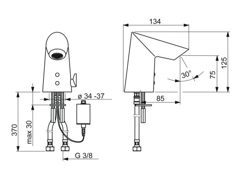 1714FZ Optima смеситель для раковины электронный Bluetooth 1714FZ