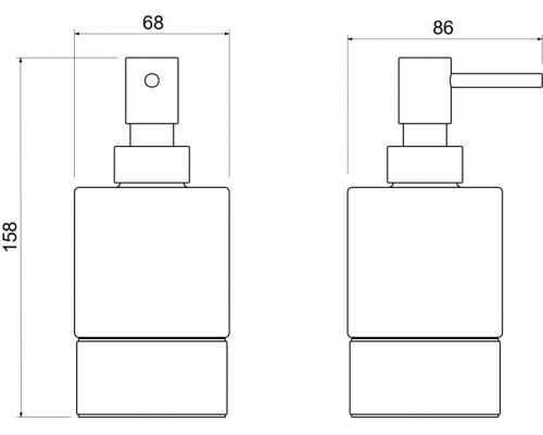 AQ4429CR ЛИРА дозатор настольный AQ4429CR