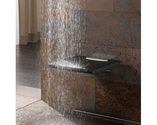 14980010037 PLAN Складное сиденье для настенного монтажа, сиденье откидывается наверх. цвет хром/темно-серый (RAL 7021) 14980010037