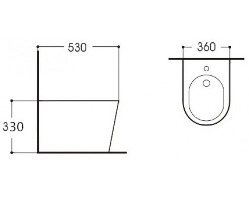 AQ1057-00 ВЕГА Биде подвесное 530360330 AQ1057-00