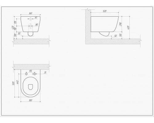 SET AQUATEK ПОЛАРИС (рама AQUATEK Standard INS-0000016+унитаз ПОЛАРИС AQ0700-00 с тонким сиденьем soft-close+панель KDI-0000010 SET AQUATEK ПОЛАРИС-010