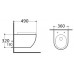 AQ1900-00 ЕВРОПА Унитаз-компакт подвесной безободковый 490360320мм, тонкое сиденье с механизмом плавного закрывания, крепеж AQ1900-00
