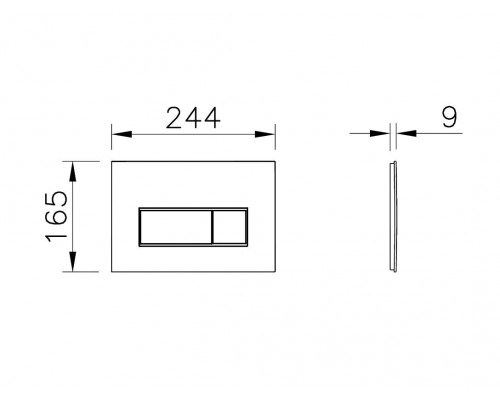 740-2395 Панель смыва Root Square, никель 740-2395