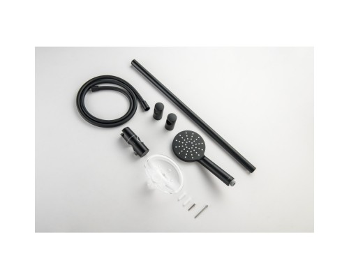 AQ2014MB ОБЕРОН душевой гарнитур 3jet 60 см, матовый черный AQ2014MB