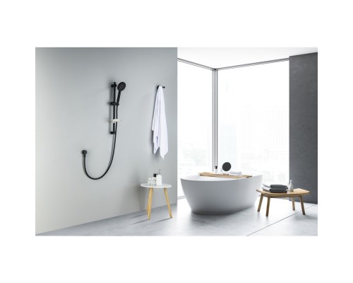 AQ2014MB ОБЕРОН душевой гарнитур 3jet 60 см, матовый черный AQ2014MB