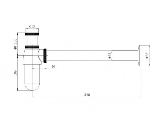 AQ6011CR сифон AQ6011CR