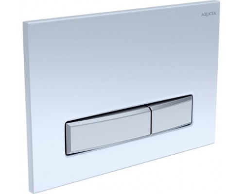 KDI-0000022 (009A-1) Панель смыва Slim Белая глянец (клавиша прямоугольная, никель ) KDI-0000022
