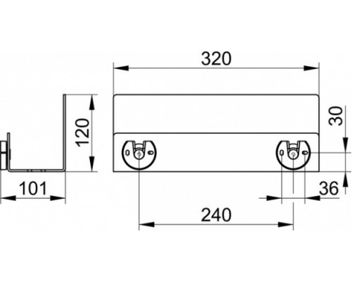 24952370000 UNIVERSALARTIKEL Полочка для душа 320x120x90 mm, черный матовый 24952370000