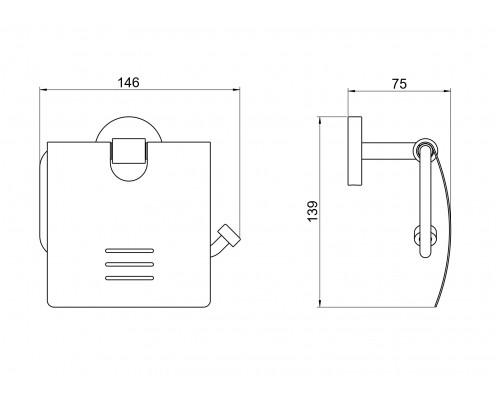 AQ4609CR БЕТТА бумагодержатель с крышкой AQ4609CR