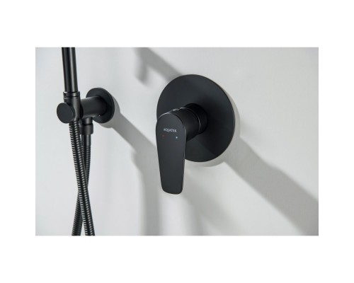 AQ1166MB БЕТТА смеситель для душа 1 режим (внешняя и скрытая часть), матовый черный AQ1166MB